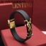 AGG 생로랑 YSL 로고 레더 팔찌 골드