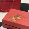 AGG 발렌티노 Valent 큐빅 로고 귀걸이 골드