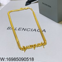 AGG 발렌시아가 모노그램 체인 목걸이 골드