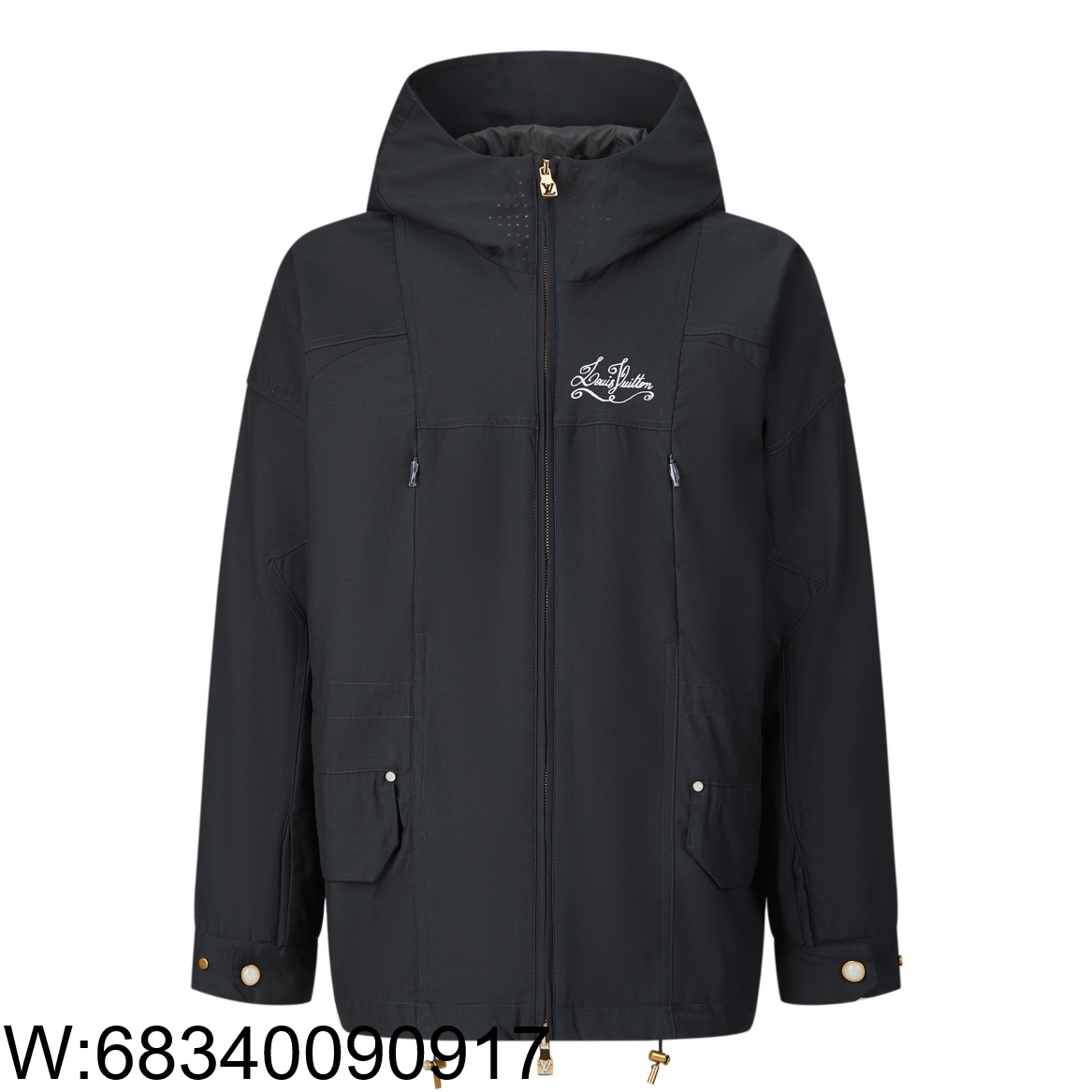[잔디집2] 루이비통 24FW LV 롱 파크 바람막이 블랙