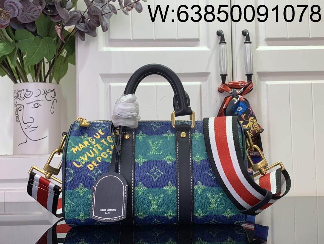 [88factory] 루이비통 키폴 반둘리에 25 M25786 25*15*11cm 그린 블루 