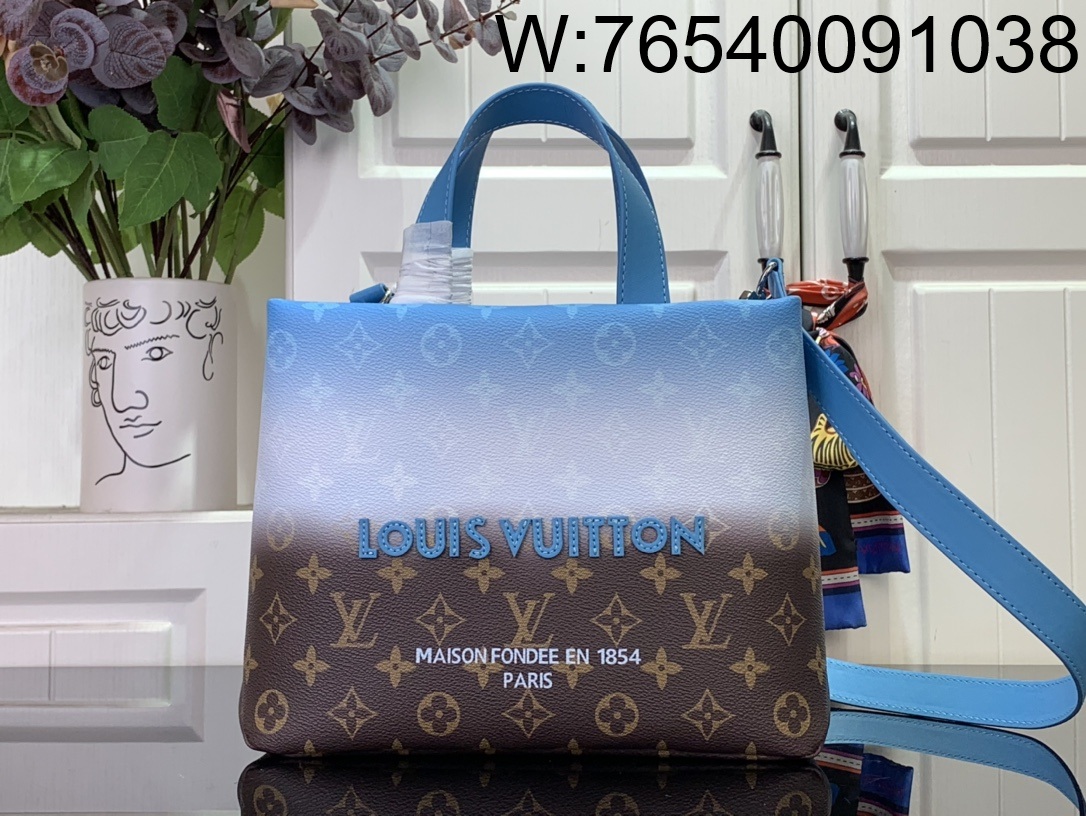 [88factory] 루이비통 미니 쇼퍼 토트 M13925 M15239 26*10*20cm 그라데이션 블루