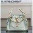 [JD] 샤넬 25 스몰 핸드백 그레인드 카프스킨 골드 메탈 라이트 그린 30*26*14cm