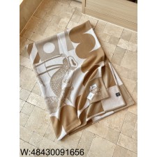 AGG 에르메스 양털 담요 Cheval Joker 카키 150*200cm