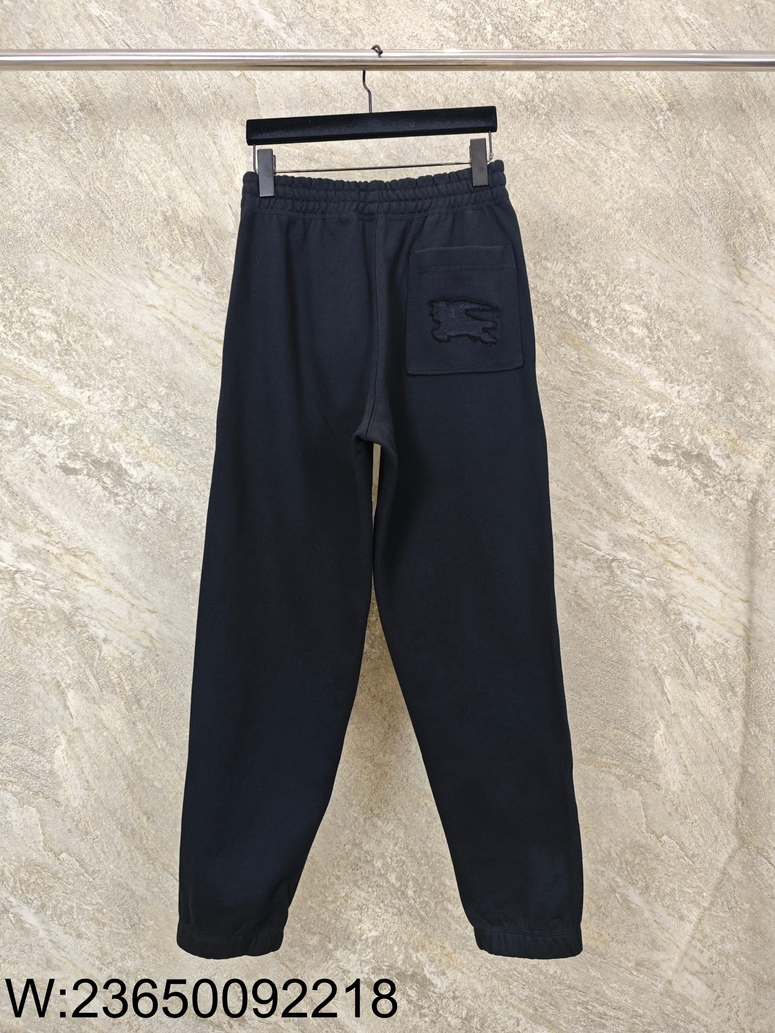 GTR공장 버버리 포켓 승마 자수 순색 조거 팬츠 블랙