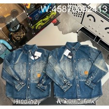 V공장 루이비통 모노그램 패치 워싱 데님 자켓 블루