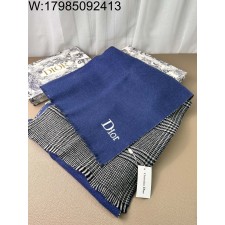 AGG 디올 모노그램 자수 양면 캐시미어 혼방 스카프 180*55cm