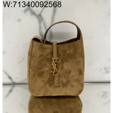 Pomegrante 생로랑 그레인 가죽 소재의 유영한 LE 5 A 7 베이비백 809461 15*7*16cm 브라운 스웨이드