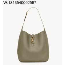 Pomegrante 생로랑 그레인 가죽 소재의 LE 5 A 7 소프트 라지백 753837 30*13*31cm 올리브