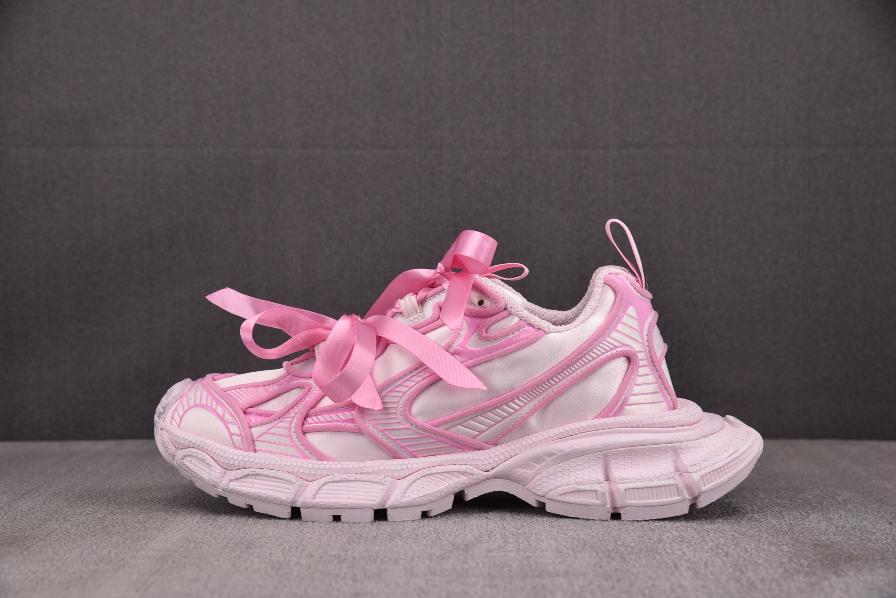 【VG】발렌시아가 3XL 새틴 보우리본 핑크