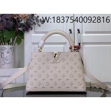 [88factory] 루이비통 카퓌신 BB 로고 자수 M48865 27*9*17.3cm 화이트