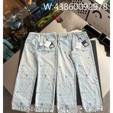 V공장 루이비통 Tyler 24FW 모노그래 청바지 라이트 블루