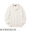 [흰] 로로 피아나 Loro Piana 베이직 단색 양털 긴팔 카라티 / 긴팔티 / 폴로 / 폴로티 아이보리