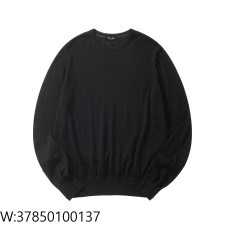 [흰] 로로 피아나 Loro Piana 순색 라운드넥 니트 블랙