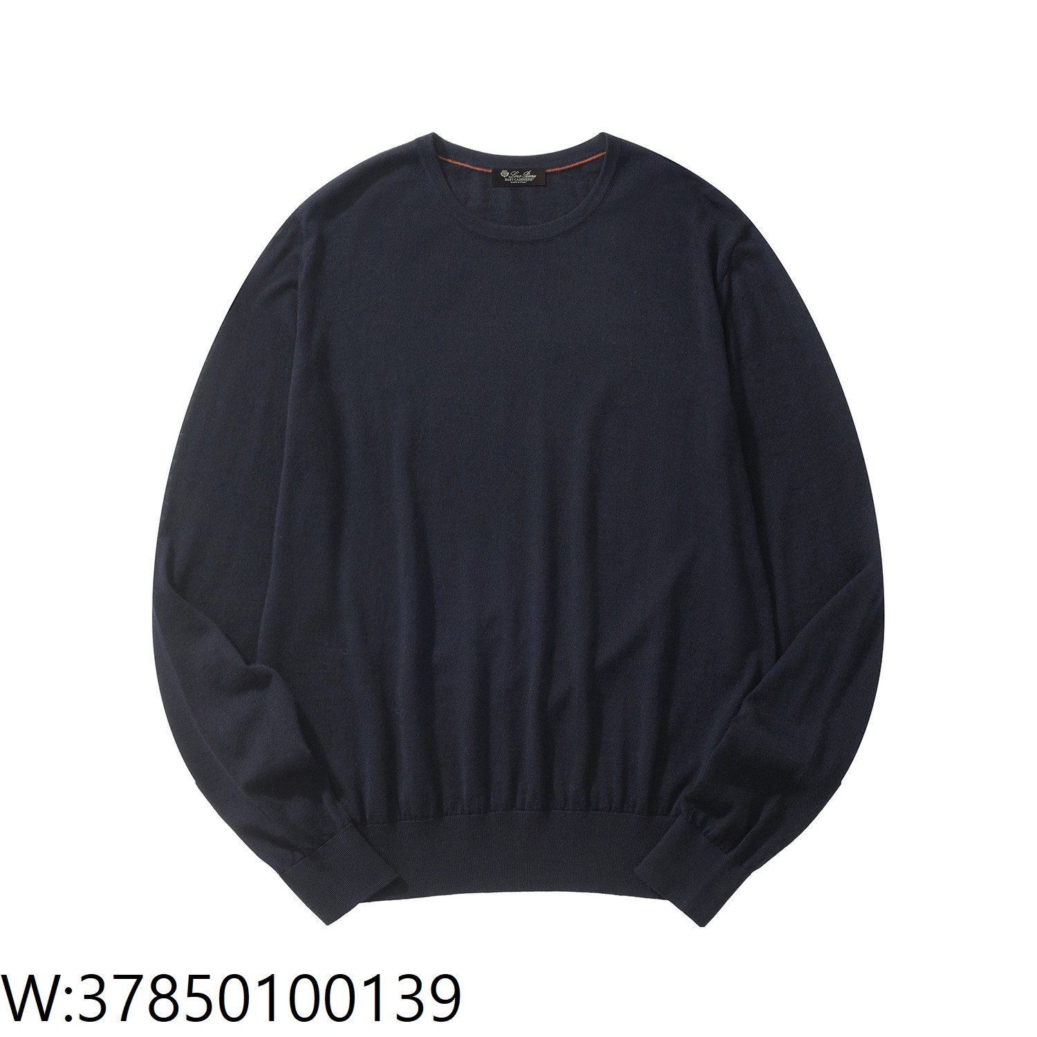 [흰] 로로 피아나 Loro Piana 순색 라운드넥 니트 블랙