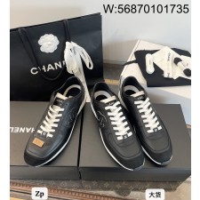 [DXJ] 샤넬 25P 레더 로우 캐쥬얼 슈즈 스니커즈 블랙