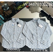 V공장 디올 오블리크 데님 셔츠 라이트 블루