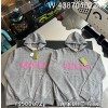 V공장 구찌 핑크 모노그램 니트 후드티 그레이