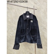GTR공장 미우미우 모노그램 벨벳 자켓 블랙
