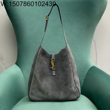 Pomegrante 생로랑 스웨이드 소재의 LE 5 A 7 소프트 라지백 753837 30*13*31cm 그레이