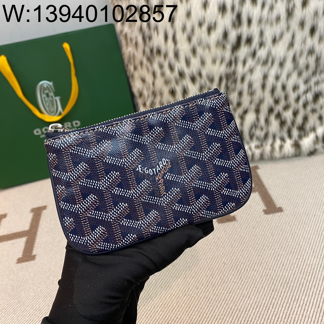 [리미티드] 고야드 세나 나노 파우치 지갑 13*1*9cm 네이비