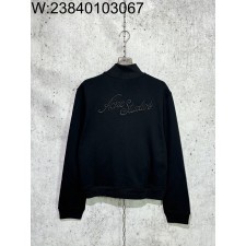 [사슬공장] 아크네 스튜디오 FW25 순색 뒷면 자수 지퍼 자켓 블랙