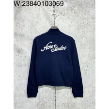 [사슬공장] 아크네 스튜디오 FW25 순색 뒷면 자수 지퍼 자켓 라이트 네이비