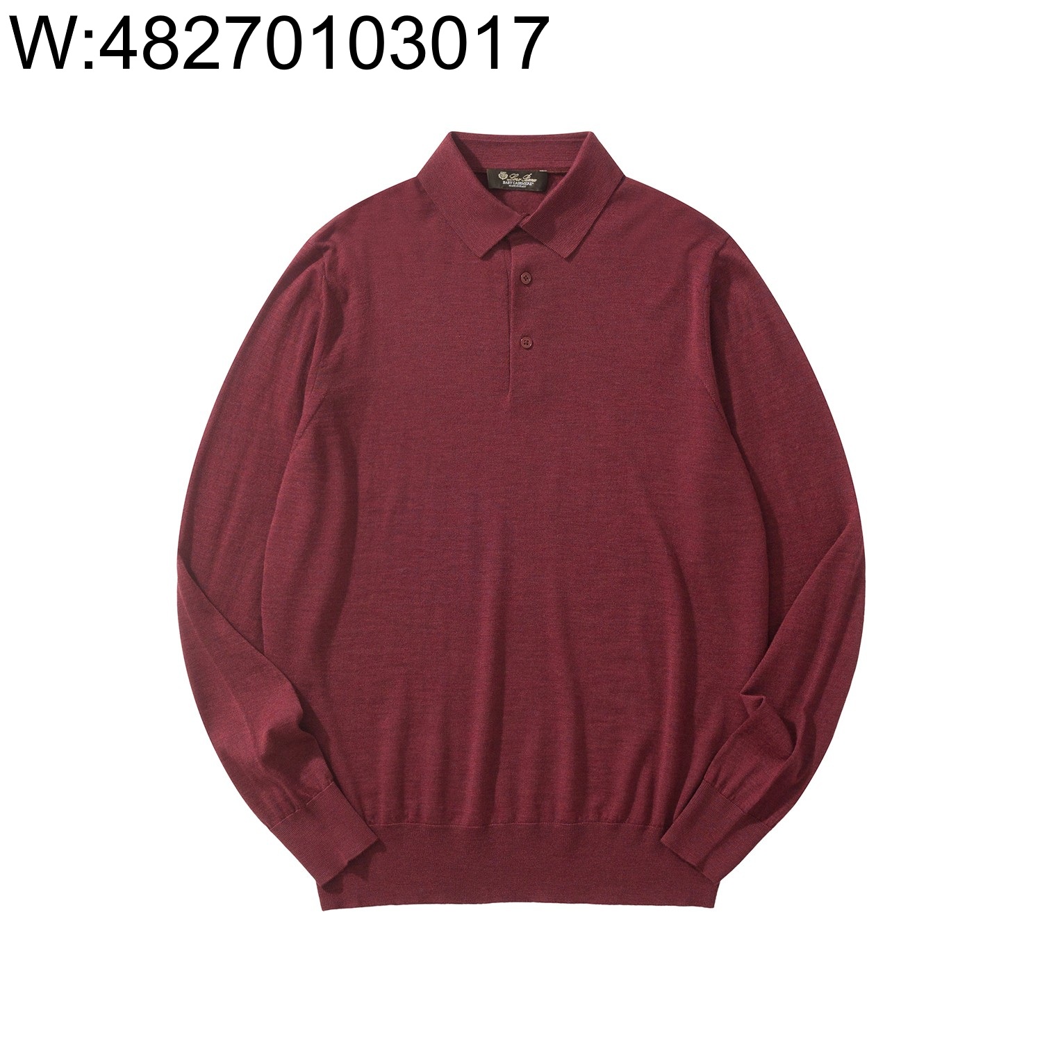 [흰] 로로 피아나 Loro Piana 양털 긴팔 카라티 / 긴팔티 / 폴로 / 폴로티 와인