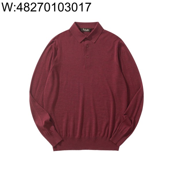 [흰] 로로 피아나 Loro Piana 양털 긴팔 카라티 / 긴팔티 / 폴로 / 폴로티 와인