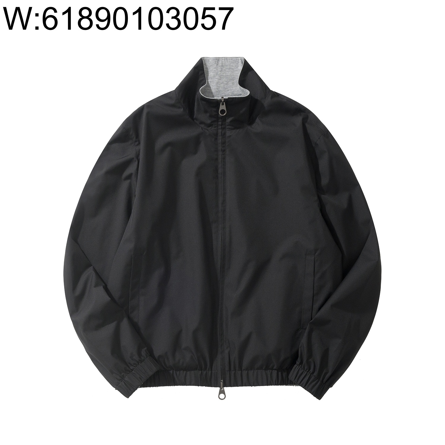 [흰] 로로 피아나 Windmate 러버시블 봄버자켓 양면 블랙 그레이