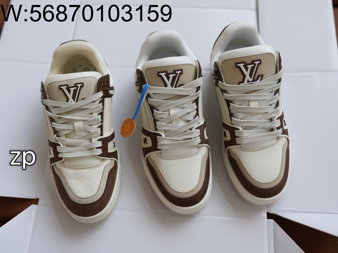 [LP공장] 루이비통 트레이너 23 LV 배색 스니커즈 화이트 커피
