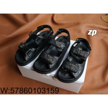 [LP공장] 샤넬 클래식 리치 무늬 CC 로고 샌들 블랙