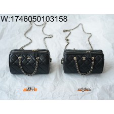 [LP공장] 샤넬 체인핸들 미니 볼링백 블랙 샴페인골드 캐비어 11.5*18.5*11cm