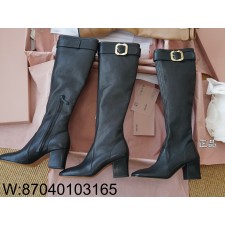 [LP공장] 미우미우 나파 레더 부츠 블랙 6.5cm