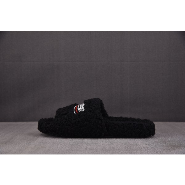 【GD】발렌시아가 퍼 슬리퍼 화이트