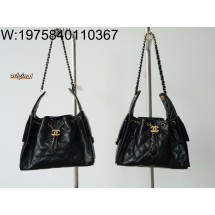 [LP공장] 샤넬 25 스몰 핸드백 그레인드 카프스킨 골드 메탈 블랙 30*26*14cm