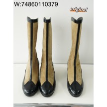 [LP공장] 샤넬 스웨이드 이음 부츠 카키 블랙