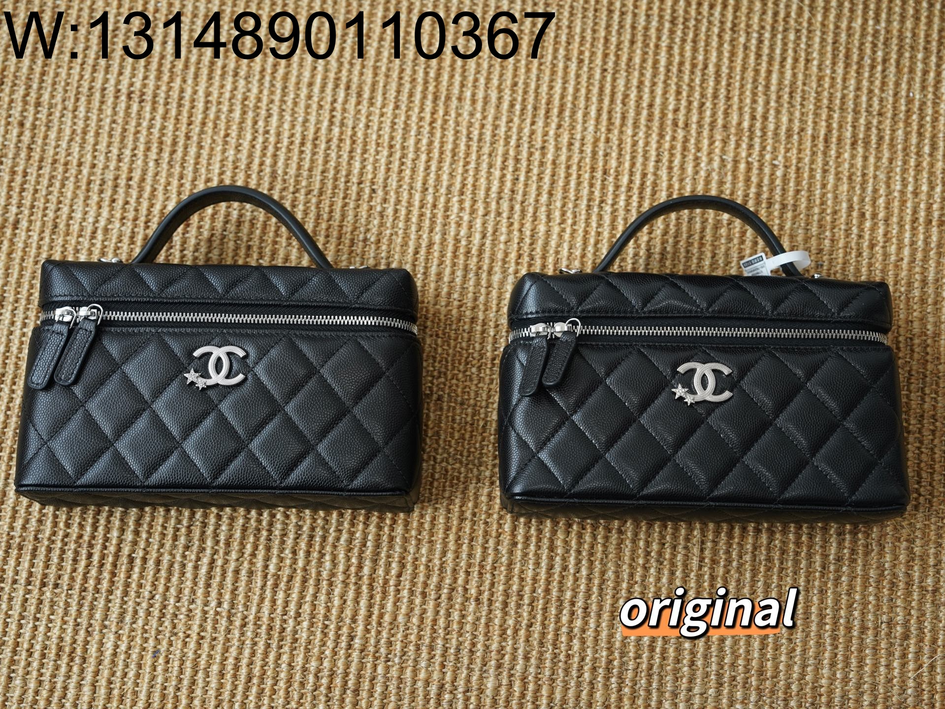 [LP공장] 샤넬 25B 캐비어 별 CC로고 베니티백 17*19.5*5cm 블랙