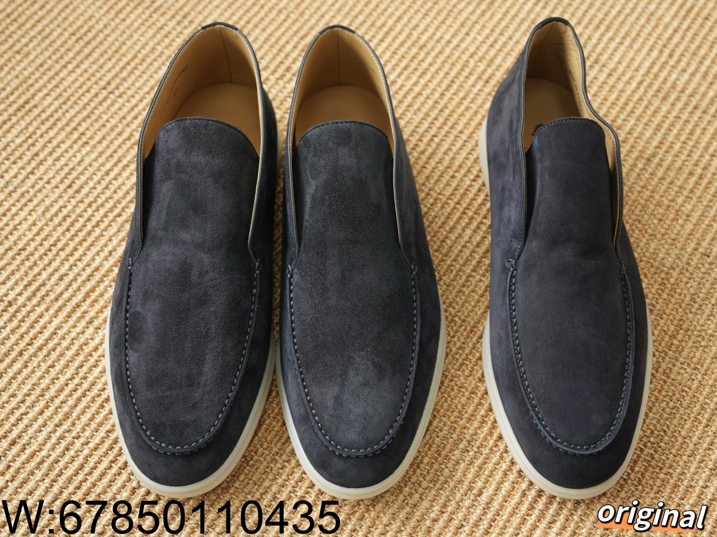 [LP공장] 로로피아나 오픈 니트 워크 앵클 부츠 스니커즈 네이비 블루