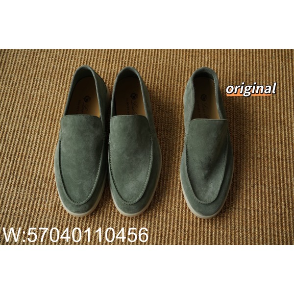 [LP공장] 로로피아나  썸머 워크 스웨이드 카프스킨 로퍼 그린