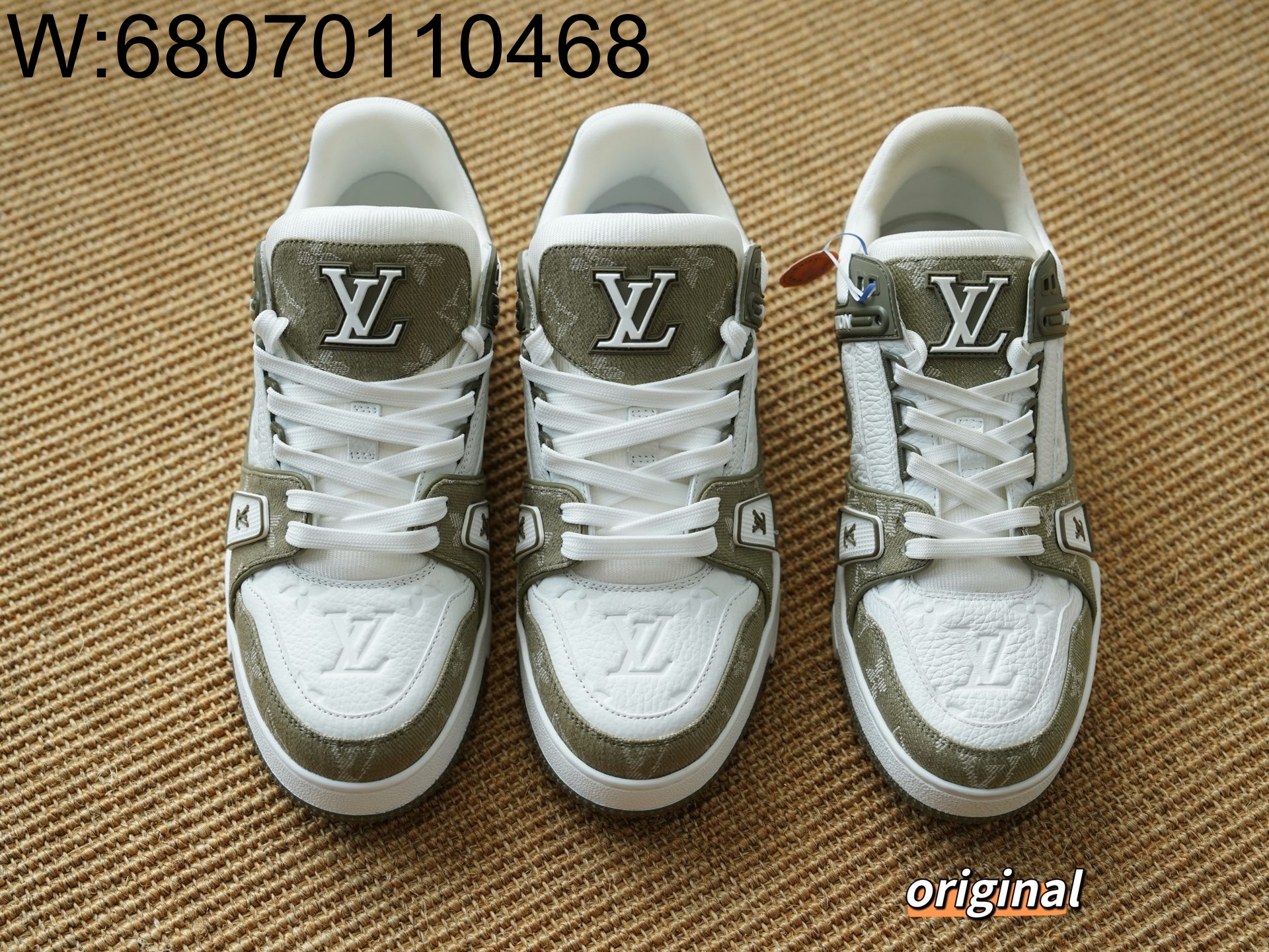 [LP공장] 루이비통 LV 트레이너 스니커즈 데님 이음 카키