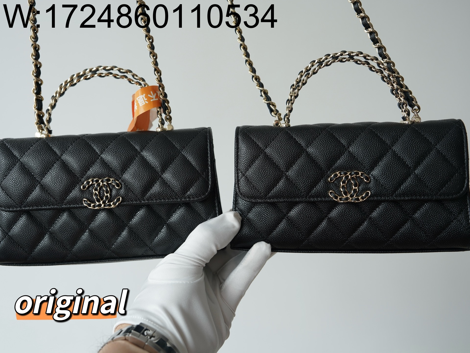 [LP공장] 샤넬 25S 캐비어 켈리 핸드 채인 숄더백 블랙 18*10*4.5cm