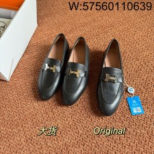 [LP공장] 에르메스 양가죽 파리스 H 메탈 로퍼 블랙