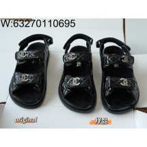 [LP공장] 샤넬 25P 배색 큐빅 CC로고 샌들 블랙