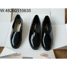 [LP공장] 샤넬 25C 에나멜 발레리나 플랫슈즈 블랙