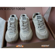 [LP공장] 미우미우 타이어 테크니컬 패브릭 앤 스웨이드 스니커즈 아이보리