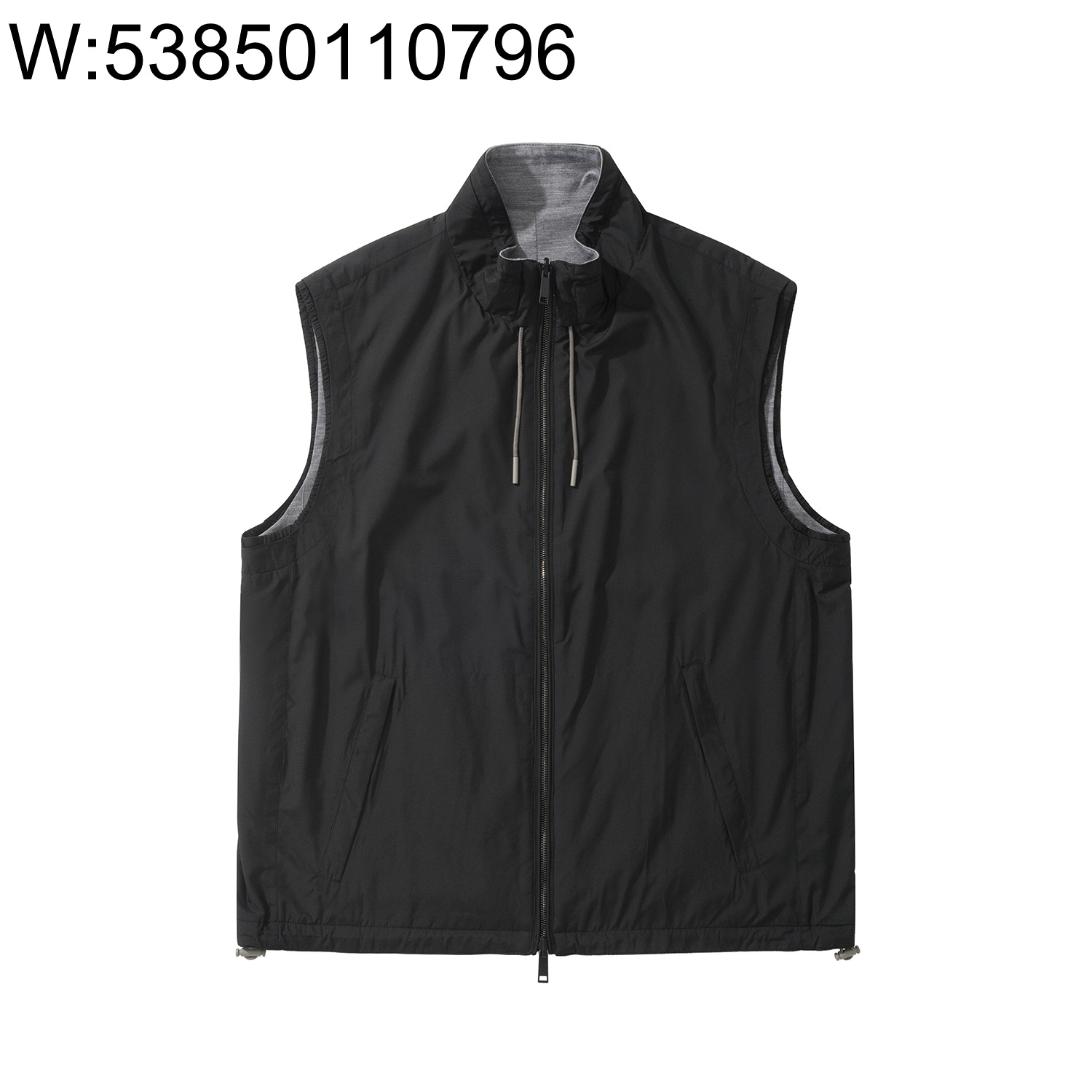 [흰] 제냐 ZEGNA 양털혼방 리버서블 조끼 블랙 그레이