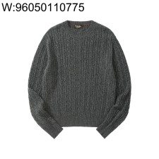 [흰] 로로 피아나  Treccia 캐시미어 라운드넥 니트 그레이