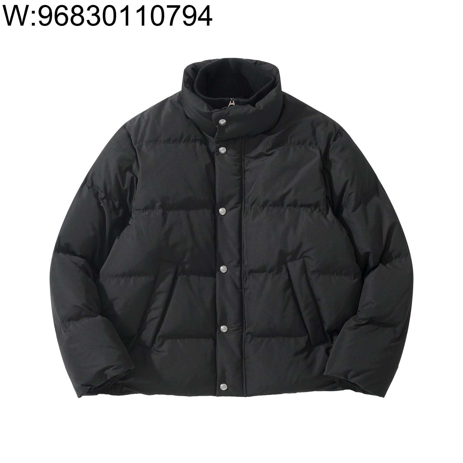 [흰] 로로 피아나 페이크 레이어링 단색 패딩 블랙