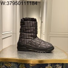 [QR 5009] 디올 디올알프스 디올 프로스트 앵클 부츠 디올 오블리크 퀼티드 나일론 샴브레이 블랙